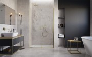Drzwi prysznicowe Furo Brushed Gold DWJ Radaway lewe złote