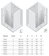 Drzwi prysznicowe New Trendy Eventa Black Chrome prawe czyste