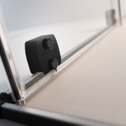 Outlet Drzwi Furo Black DWJ 140 Radaway prawe + brodzik Kyntos F 140x80