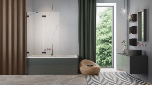 Parawan nawannowy Radaway Essenza Pro Black PND II lewy