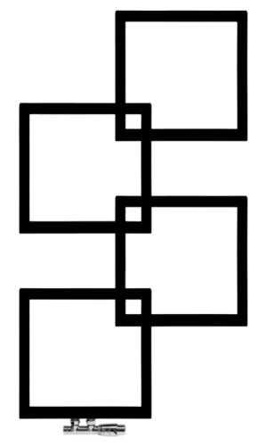 Grzejnik łazienkowy dekoracyjny Radeco Loco 4 Mini 91,5x50cm