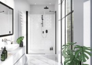 Drzwi prysznicowe Radaway Nes 8 Black DWS 130x200 lewe przejrzyste
