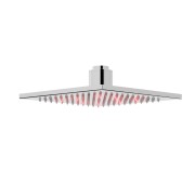 Zestaw prysznicowy corsan ango chrom z deszczownicą led, baterią i słuchawką