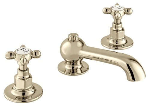 Bateria umywalkowa trzyotworowa Axbridge Cross nikiel polerowany Vado