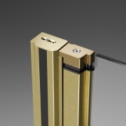 Drzwi prysznicowe Radaway Nes Brushed Gold DWJ II lewe