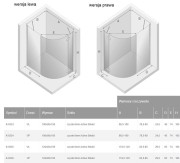 Kabina asymetryczna New Trendy New Merana 120x85x195 lewa, szkło czyste