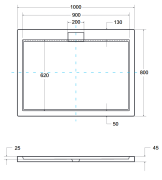 Brodzik prostokątny Besco AXIM ULTRASLIM 100x80x4,5