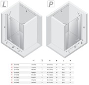 Drzwi prysznicowe New Trendy Reflexa Plus 110x200 lewe, szkło czyste