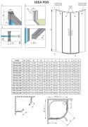 Kabina półokrągła Radaway Idea Black PDD 80x90x200,5 szkło przejrzyste