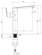 Bateria umywalkowa wysoka Arnika Deante złota