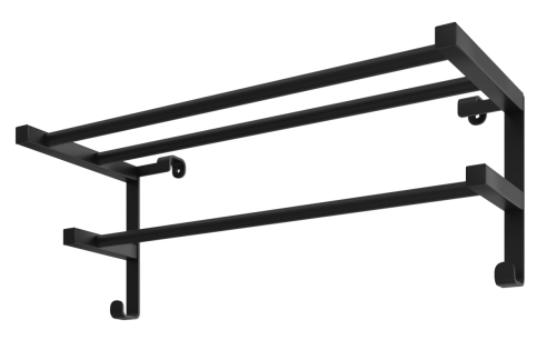 Półka grzejnikowa HF Sheffield 52x28,4 round czarny mat Hygge Family