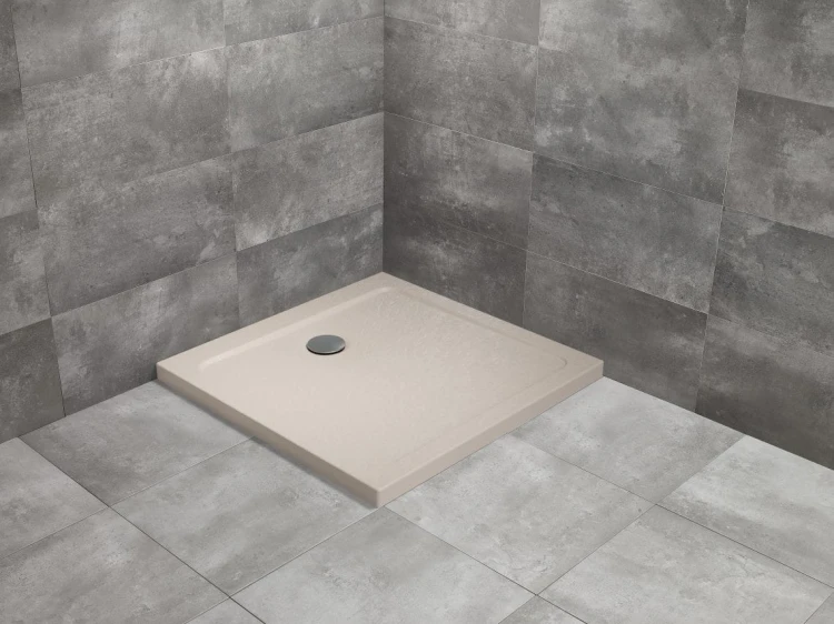Brodzik kwadratowy płytki Radaway Doros C 100x100 Stone kaszmirowy