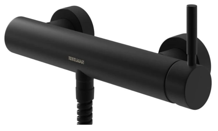 Bateria prysznicowa ścienna Roxin Black KOHLMAN QW120RB czarna