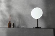 Lusterko kosmetyczne stojące czarne podświetlenie LED Silia Deante