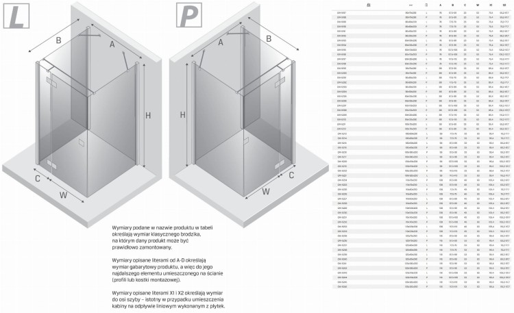 Kabina przyścienna New Trendy Reflexa 80x100x200 prawa, szkło czyste