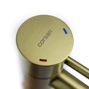 Bateria stojąca corsan cmb7521bgl lugo z ruchomą wylewką złoto szczotkowane