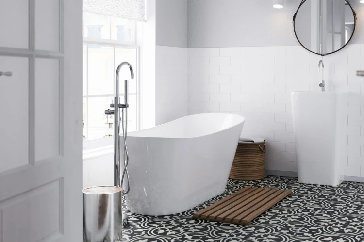 Bateria wannowa wolnostojąca corsan cmm35ch chromowana