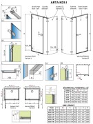 Kabina prostokątna Radaway Arta KDS I 100x90x200 przejrzysta lewa