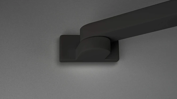 Ścianka prysznicowa walk-in 140x195 nero czarna Prizma Deante