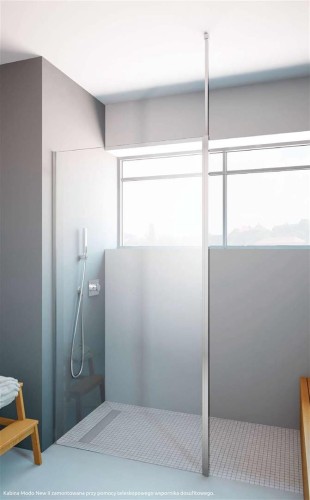 Teleskopowy wspornik dosufitowy do kabin walk-in Radaway chrom 300 cm