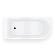 Wanna narożna invelia v220xllbl 170x80 cm montaż lewostronny korek klik klak czarny