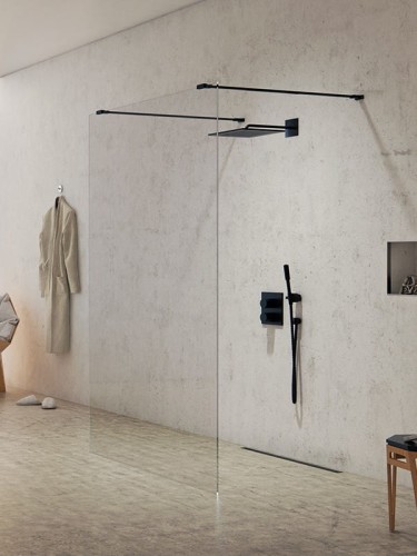 Kabina walk-in New Trendy New Modus Black 100x200 szkło czyste