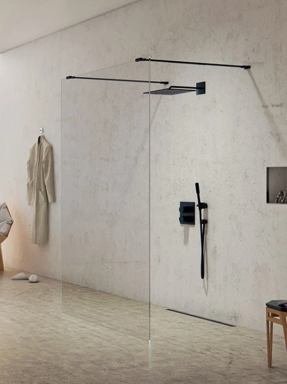 Kabina walk-in New Trendy New Modus Black 100x200 szkło czyste