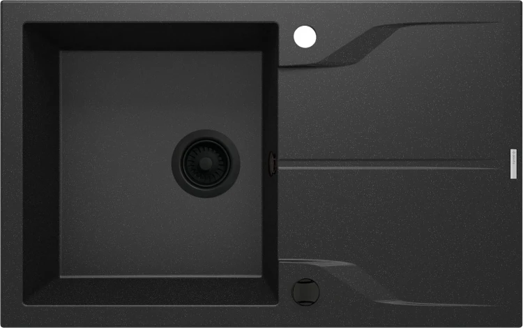 Zlewozmywak granitowy 1-komorowy z ociekaczem grafit metalik Andante