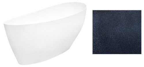 Wanna wolnostojąca Besco Keya Glam 165x70 grafitowa