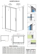 Kabina prysznicowa Radaway Alienta DWJ+S 140x80x190 przejrzysta