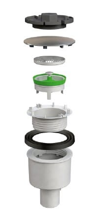 Syfon brodzikowy 90 z odpływem pionowym Doccione Bonomini