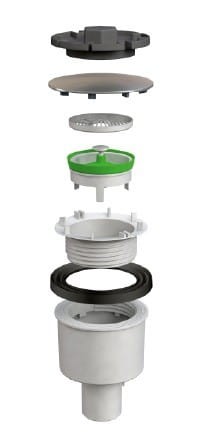 Syfon brodzikowy 90 z odpływem pionowym Doccione Bonomini