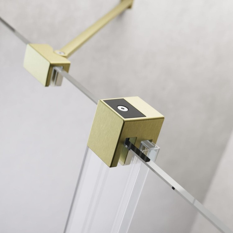 Drzwi prysznicowe Furo Brushed Gold DWJ Radaway lewe złote