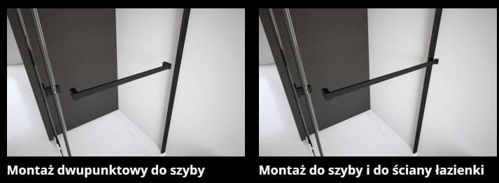 Drzwi prysznicowe Radaway Nes Black DWS 90x200 prawe przejrzyste