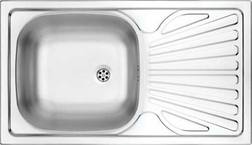 Zlewozmywak 1-komorowy z ociekaczem - satyna Techno Deante