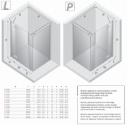 Kabina New Trendy Reflexa Plus 150x100x200 lewa, szkło czyste