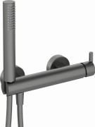 Bateria prysznicowa z zestawem prysznicowym Silia Deante titanium