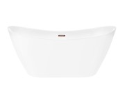 Wanna wolnostojąca corsan e043 nauti 160 cm z wykończeniem różowe złoto