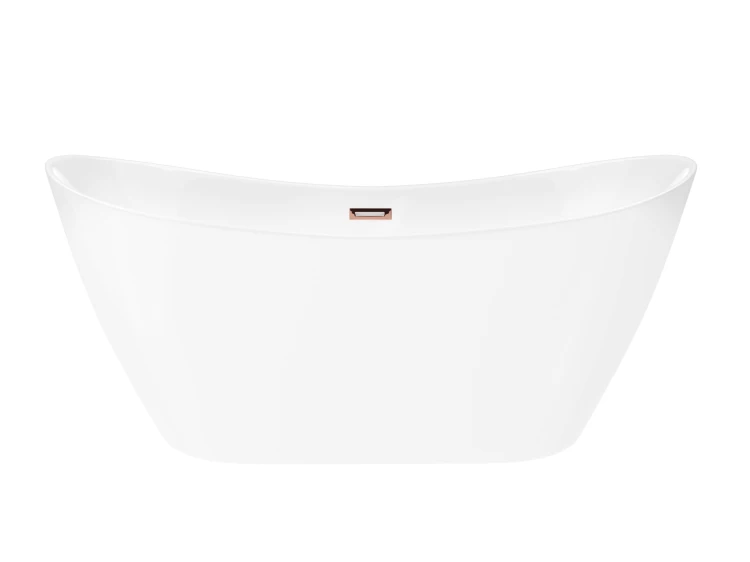Wanna wolnostojąca corsan e043 nauti 160 cm z wykończeniem różowe złoto