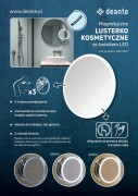 Lusterko kosmetyczne magnetyczne podświetlenie LED Round Deante