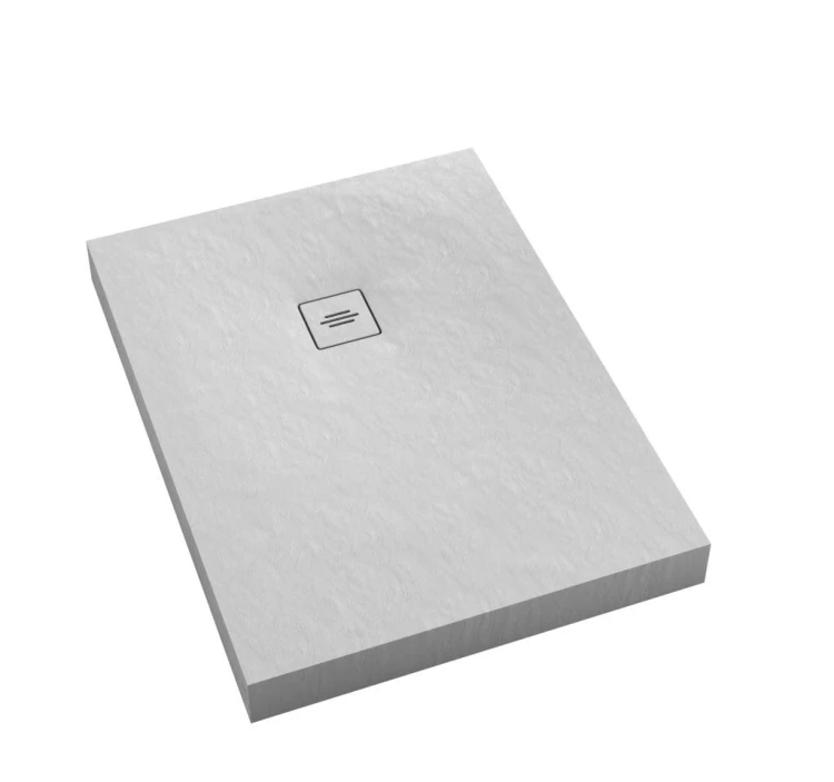 Brodzik prostokątny NONLIMITS White Stone 100x130 Schedpol Schedline, biały