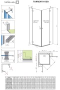 Kabina kwadratowa Radaway Torrenta KDD 100x100x195 szkło przejrzyste