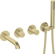 Bateria wannowa 4-otworowa złoto szczotkowane Silia Hexa Deante