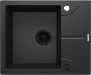 Zlewozmywak granitowy 1-komorowy z ociekaczem grafit metalik Andante Deante