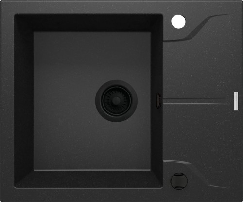 Zlewozmywak granitowy 1-komorowy z ociekaczem grafit metalik Andante Deante