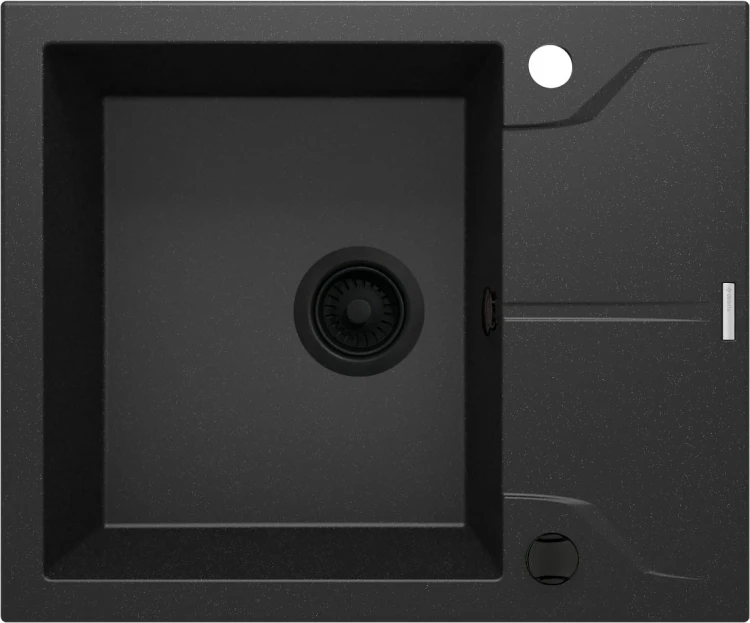 Zlewozmywak granitowy 1-komorowy z ociekaczem grafit metalik Andante Deante