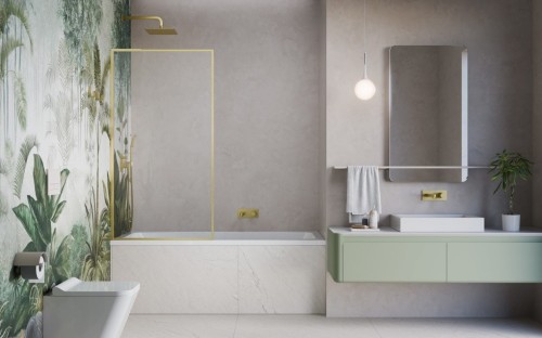 Parawan nawannowy Radaway Modo F SL Brushed Gold PNJ II lewy