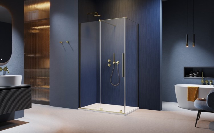 Kabina prysznicowa Furo Brushed Gold KDJ Radaway lewa