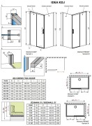 Kabina prysznicowa Radaway Idea KDJ 140x100x200,5 lewa przejrzysta