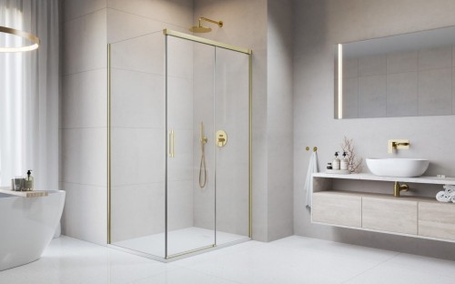 Kabina prysznicowa Radaway Idea 8 Brushed Gold KDJ prawa